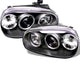 Spyder Volkswagen Golf IV 99-05 Projector Headlights LED Halo Black High H1 Low H1 PRO-YD-VG99-BK - Mammoth Racing -