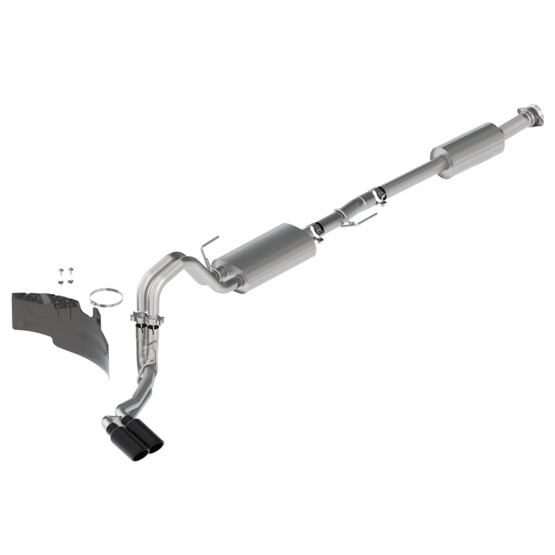 Ford Racing 21-22 F-150 2.7L/3.5L/5.0L Side Exit Touring Exhaust - Black Tips - Mammoth Racing -