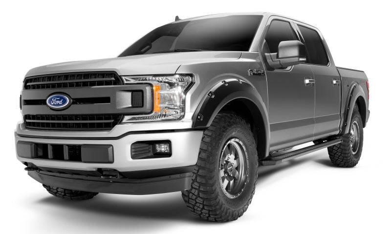 Bushwacker 17-20 Ford F-250 Super Duty / F-350 Super Duty Pocket Style Flares 4pc - Agate Black Met - Mammoth Racing -