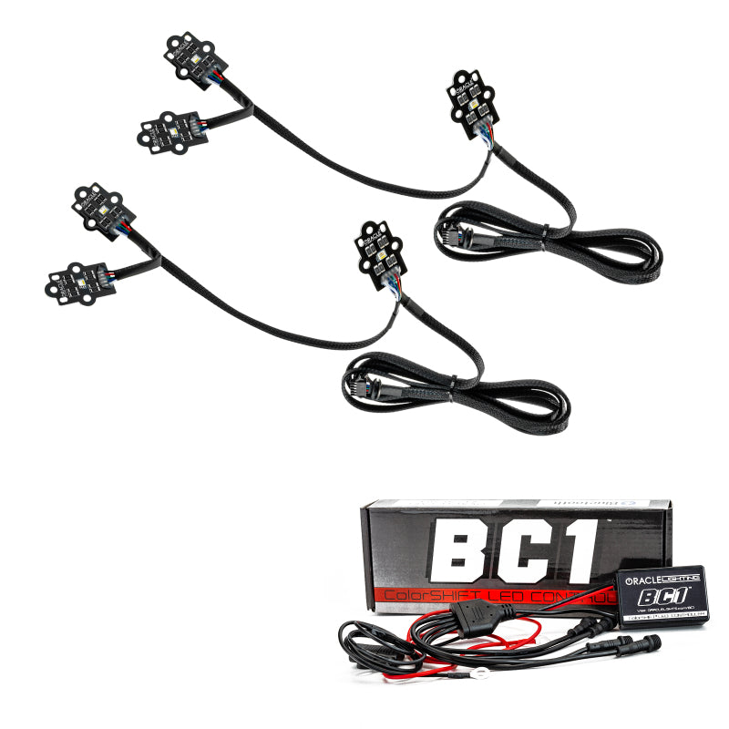 Oracle 20-21 GMC Sierra 2500/3500 HD RGB+W Headlight DRL Upgrade Kit - ColorSHIFT w/ BC1 Controller - Mammoth Racing -