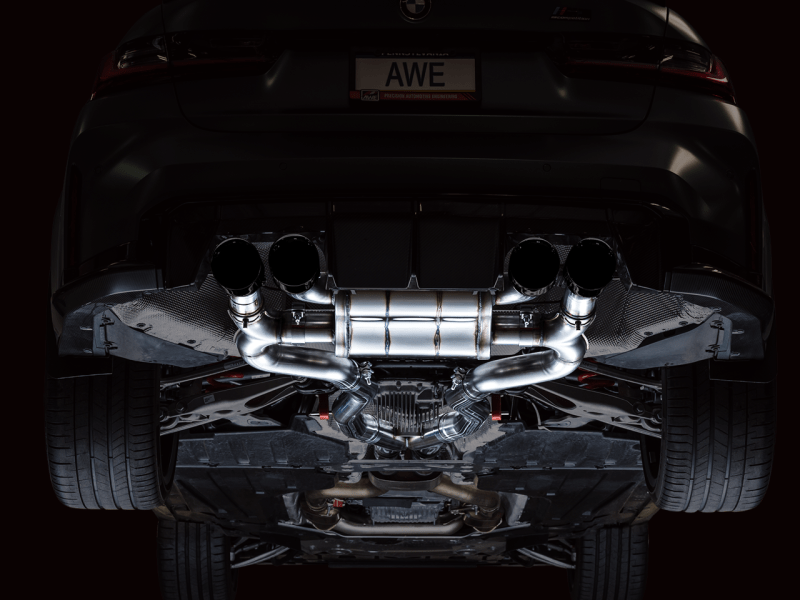 AWE SwitchPath Catback Exhaust for BMW G8X M3/M4 - Diamond Black Tips - My Store