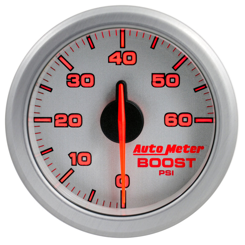 Autometer Airdrive 2-1/6in Boost Gauge 0-60 PSI - Silver - My Store