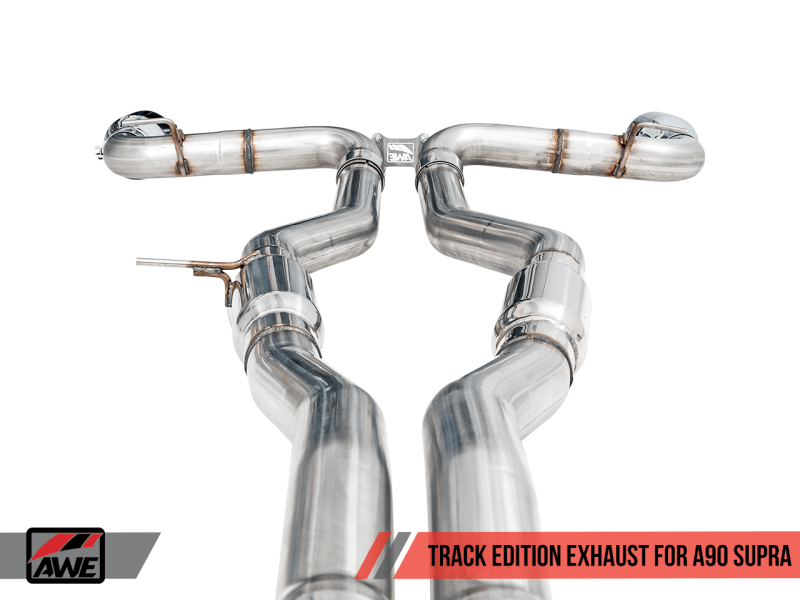 AWE Tuning 2020 Toyota Supra A90 Track Edition Exhaust - 5in Chrome Silver Tips - My Store