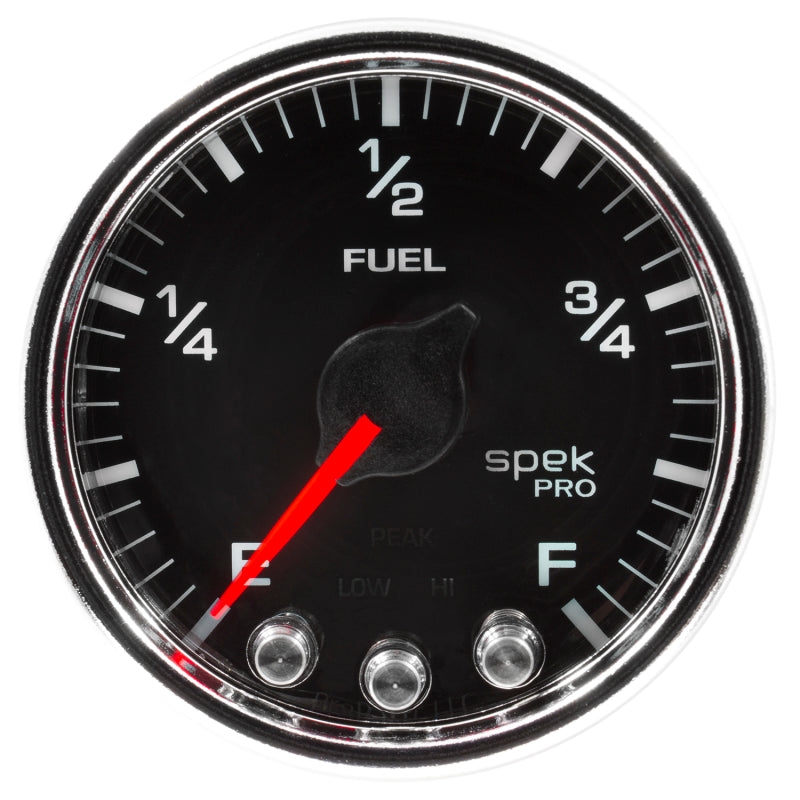 Autometer Spek-Pro Gauge Fuel Level 2 1/16in 0-270 Programmable Blk/Chrm - My Store