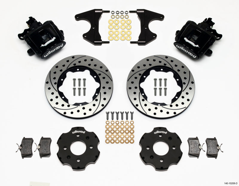 Wilwood Combination Parking Brake Rear Kit 11.00in Drilled Civic / Integra Drum 2.46 Hub Offset - Mammoth Racing -