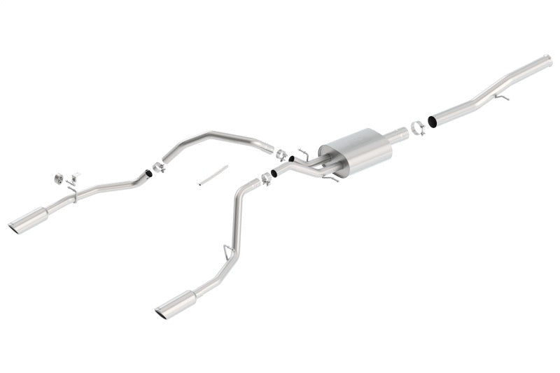 Borla 14 Silv/Sierra 1500 EC Std/CC Short 143.5in WB Touring Single Split Rear Exit Cat-Back Exhaust - My Store