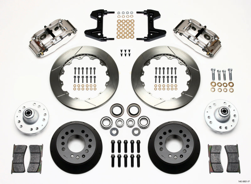 Wilwood Narrow Superlite 6R Front Hub Kit 12.88in Polished 74-80 Pinto/Mustang II Disc Spindle only - My Store