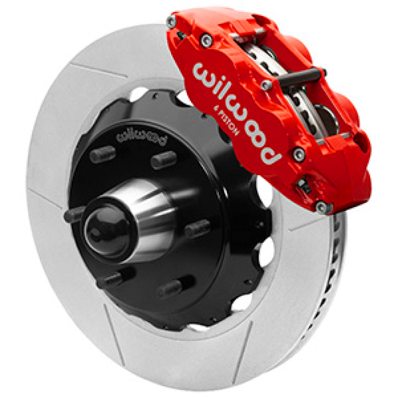 Wilwood 63-87 C10 Fnsl6r Front Big Brake Brake Kit 14in slotted 6x5.5 BP for drop spindles - Red - My Store