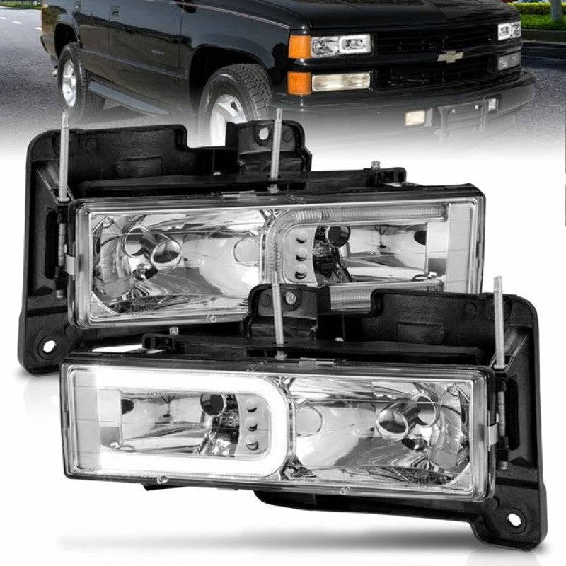 ANZO 1999-2000 Cadillac Escalade Crystal Headlights - Mammoth Racing -