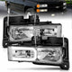 ANZO 1999-2000 Cadillac Escalade Crystal Headlights - Mammoth Racing -