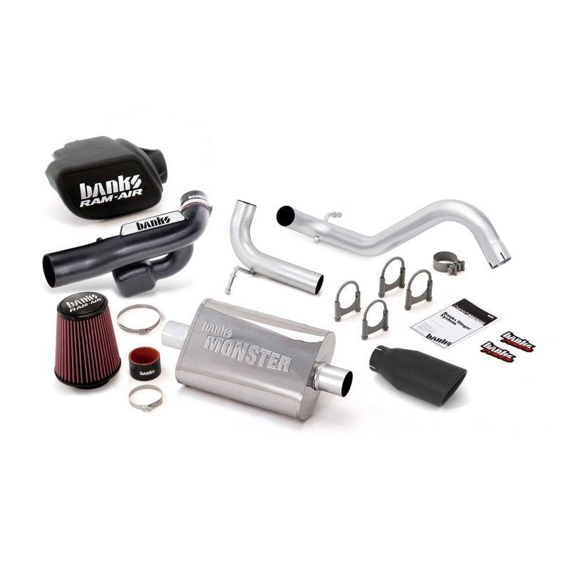 Banks Power 12-15 Jeep 3.6L Wrangler (All) 2dr Stinger Sys (no AutoMind) - SS Single Exh w/ Blk Tip - Mammoth Racing -