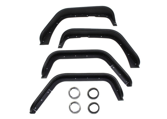 Fishbone Offroad 07-18 Jeep Wrangler JK Front/Rear Steel Tube Fenders -Blk Txtrd Pwdercoat(Set of 4) - My Store