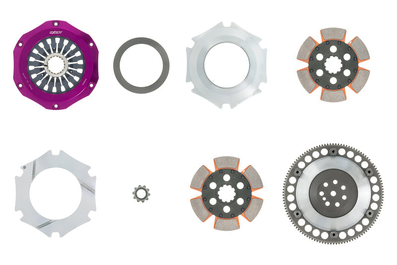 Exedy 1996-1996 Mitsubishi Lancer Evolution IV L4 Hyper Compe-R Twin Cerametallic Clutch Rigid Disc - Mammoth Racing -