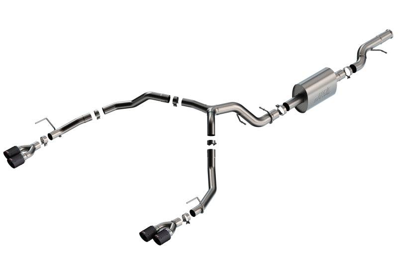 Borla 21-22 Chevrolet Tahoe 6.2L V8 2/4WD 4DR T-304 SS S-Type Cat-Back Exhaust w/ Carbon Fiber Tips - Mammoth Racing -