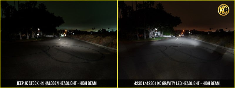 KC HiLiTES 97-06 Jeep TJ/Universal 7in. Gravity LED H4 DOT Approved Replacement Headlight (Single) - Mammoth Racing -