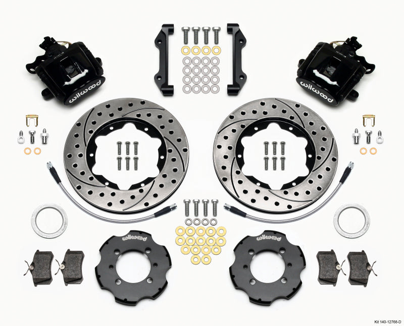 Wilwood Combination Parking Brake Rear Kit 11.00in Drilled 2012 Fiat 500 w/ Lines - Mammoth Racing -