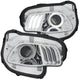 ANZO 2014-2016 Jeep Cherokee Projector Headlights Chrome clear w/ white and Red - Mammoth Racing -
