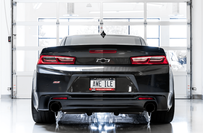 AWE Tuning 16-19 Chevrolet Camaro SS Axle-back Exhaust - Track Edition (Diamond Black Tips) - My Store