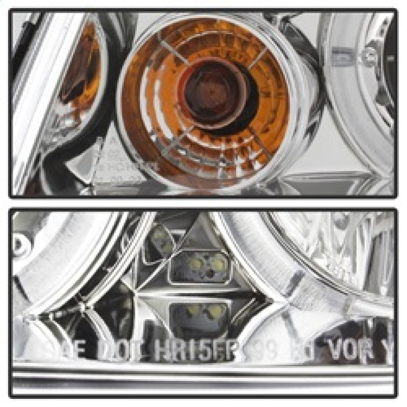 Spyder Volkswagen Jetta 99-05 Projector HeadlightsLED Halo Chrm PRO-YD-VJ99-HL-C - Mammoth Racing -