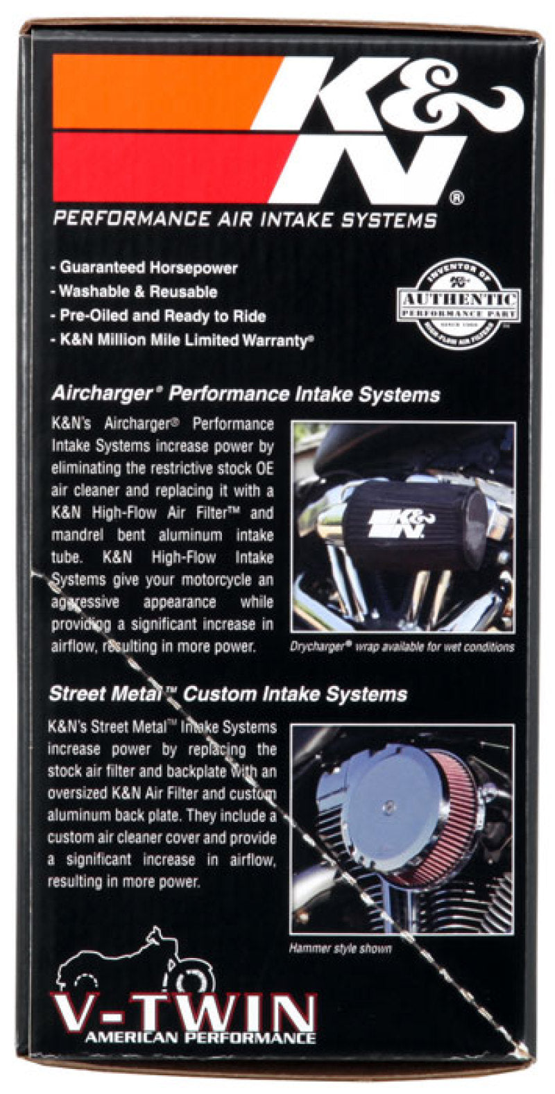 K&N 08-17 Harley Davidson Touring V-Twin Performance Intake - Mammoth Racing -