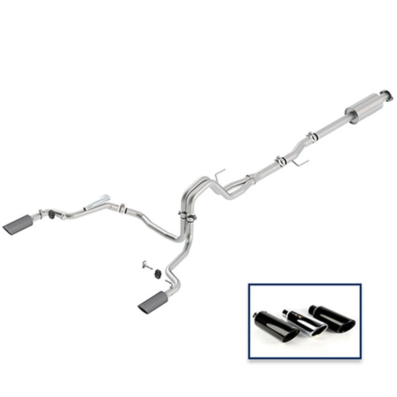 Ford Racing 15-18 F-150 5.0L Cat-Back Extreme Exhaust System Rear Exit w/ Carbon Fiber Tips - Mammoth Racing -