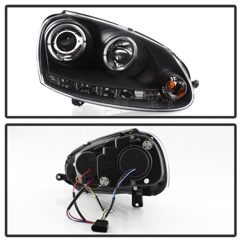 Spyder Volkswagen GTI 06-09/Jetta 06-09 Halogen Model Only - LED Halo DRL Black PRO-YD-VG06-HL-BK - Mammoth Racing -