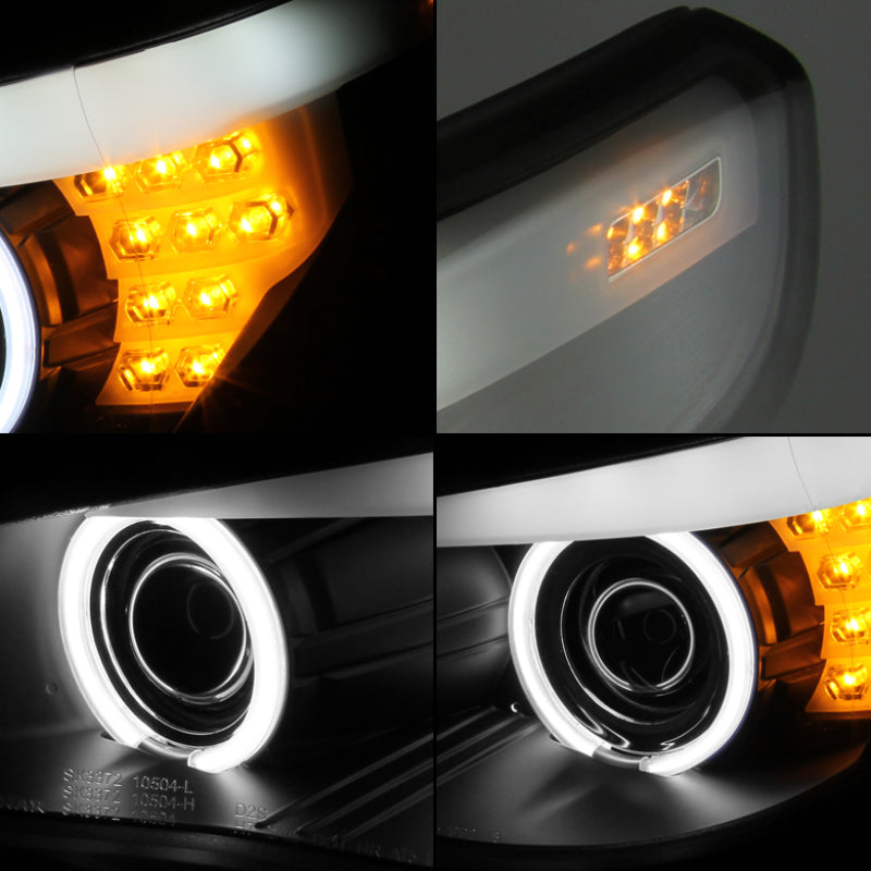 Spyder BMW E60 5-Series 04-07 Projector Halogen Model- CCFL Halo Blk PRO-YD-BMWE6004-CCFL-BK - Mammoth Racing -
