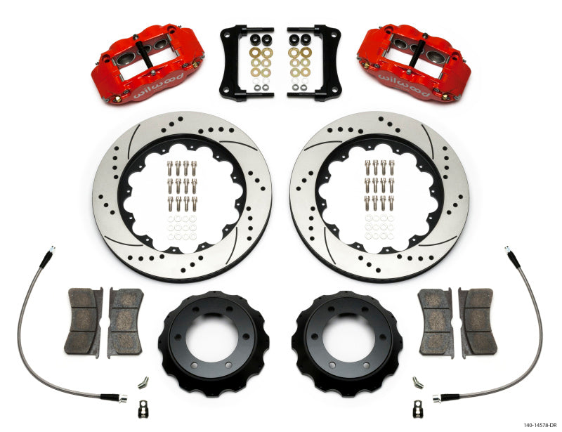 Wilwood Narrow Superlite Red 6R Front Kit 14in Drilled Rotor w/ Lines 05-15 Toyota Tacoma - My Store