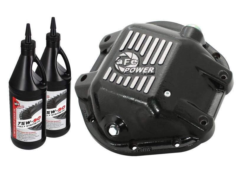 aFe Power Differential Cover Machined Pro Series 97-15 Jeep Dana 44 w/ 75W-90 Gear Oil 2 QT - Mammoth Racing -