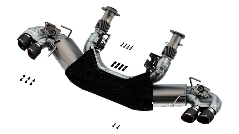 Borla 2020 Chevrolet Corvette C8 6.2L ATAK 3in Exhaust System Dual Round Angle Cut Carbon Fiber Tips - My Store