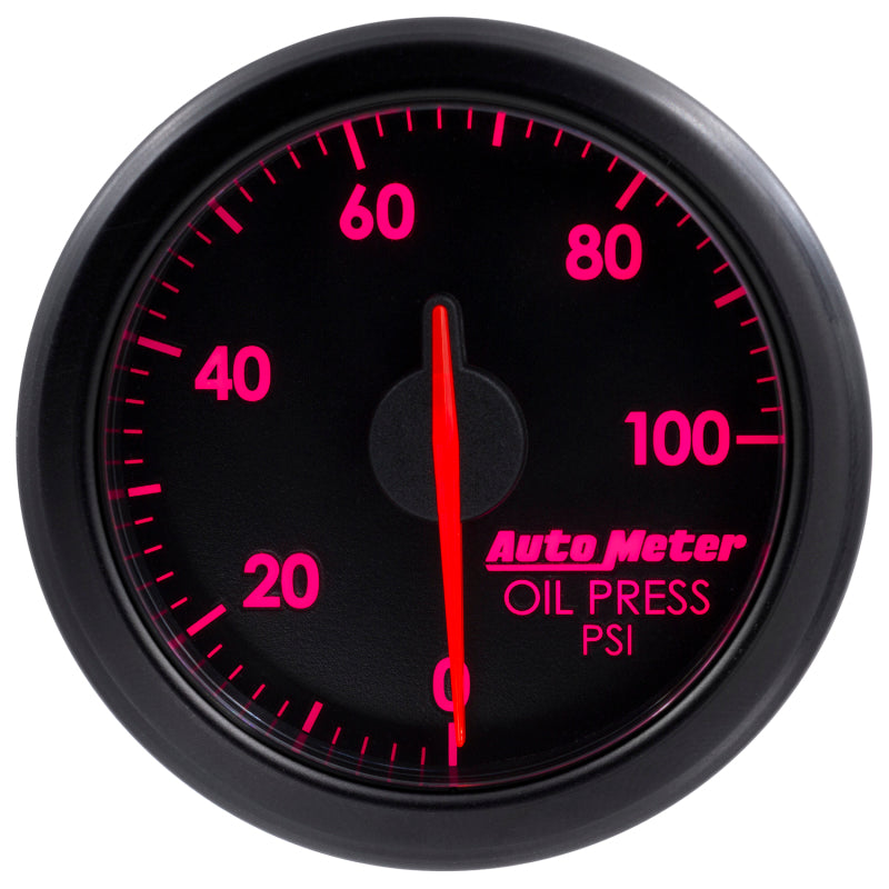Autometer Airdrive 2-1/6in Oil Pressure Gauge 0-100 PSI - Black - My Store