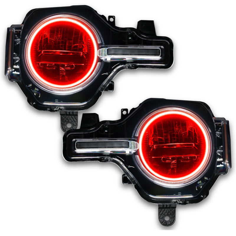 Oracle 2021 Ford Bronco Base Headlight LED Halo Kit - ColorSHIFT - w/ 2.0 Controller - Mammoth Racing -