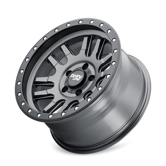 Dirty Life 9309 Canyon Pro 17x9/5x127 BP/-12mm Offset/71.5mm Hub Satin Graphite Wheel - Beadlock