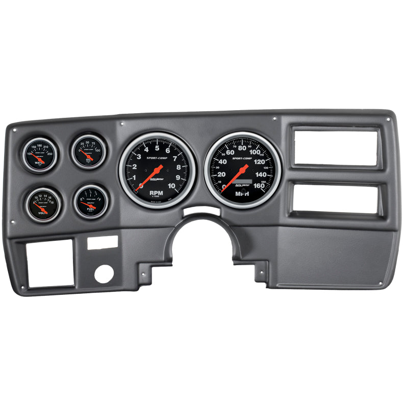 Autometer Sport-Comp 73-83 Chevy Truck/ Suburban Dash Kit 6pc Tach / MPH / Fuel / Oil / Wtmp / Volt - My Store