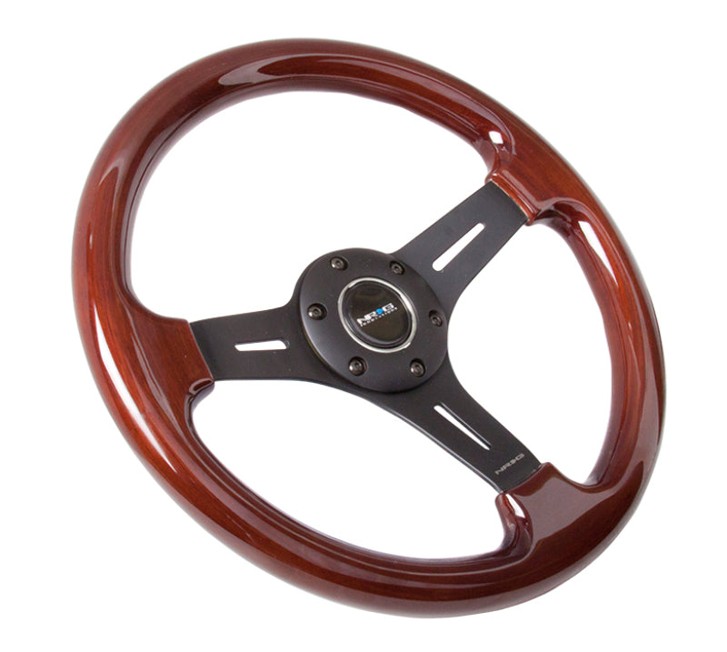 NRG Classic Wood Grain Steering Wheel (330mm) Wood Grain w/Matte Black 3-Spoke Center - My Store