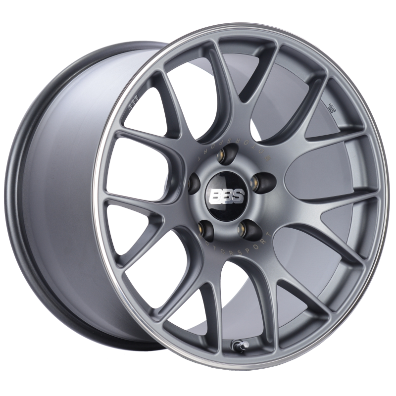 BBS CH-R 19x12 5x130 ET45 CB71.6 Satin Titanium Polished Rim Protector Wheel - Mammoth Racing -