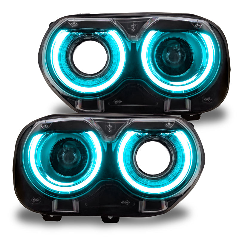 Oracle 15-21 Dodge Challenger RGB+W Headlight DRL Upgrade Kit - ColorSHIFT+W - Mammoth Racing -