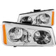 ANZO 2003-2006 Chevrolet Silverado 1500 Crystal Headlights Chrome - Mammoth Racing -