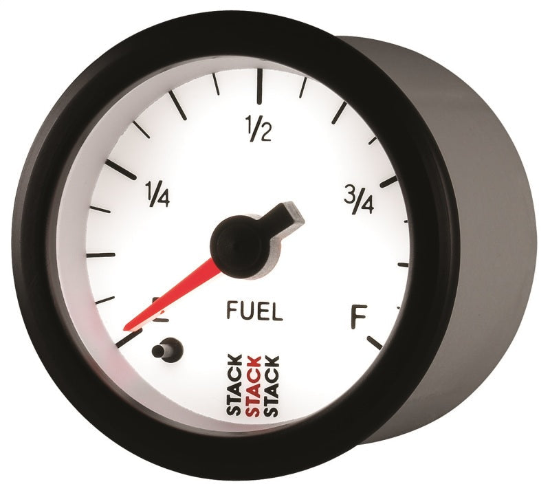 Autometer Stack 52mm 0-280 Ohm Programmable Pro Stepper Motor Fuel Level Gauge - White - My Store