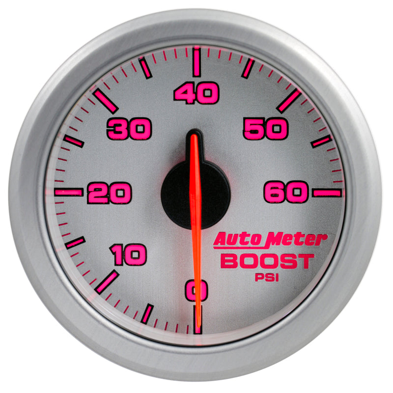 Autometer Airdrive 2-1/6in Boost Gauge 0-60 PSI - Silver - My Store