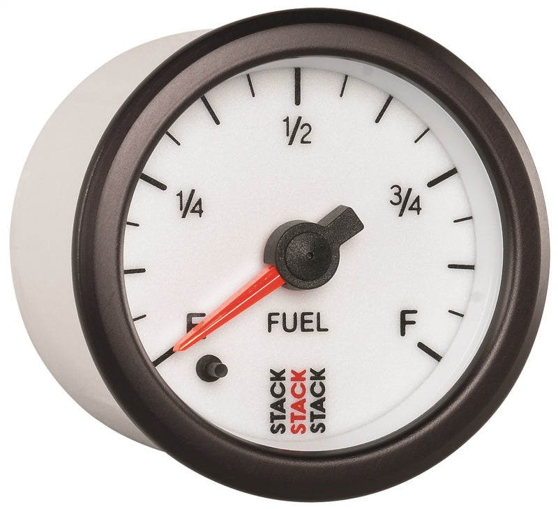 Autometer Stack 52mm 0-280 Ohm Programmable Pro Stepper Motor Fuel Level Gauge - White - My Store