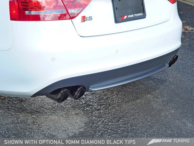 AWE Tuning Audi B8.5 S5 3.0T Touring Edition Exhaust System - Diamond Black Tips (90mm) - Mammoth Racing -