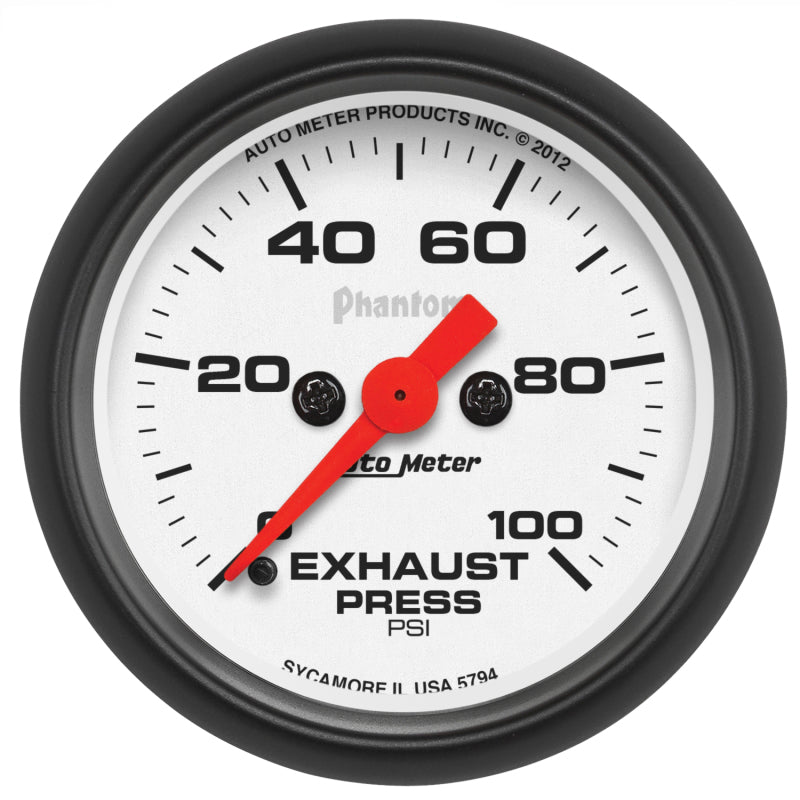 Autometer Phantom 2 1/16 100psi Digital Stepper Motor Exhaust Pressure Gauge - My Store