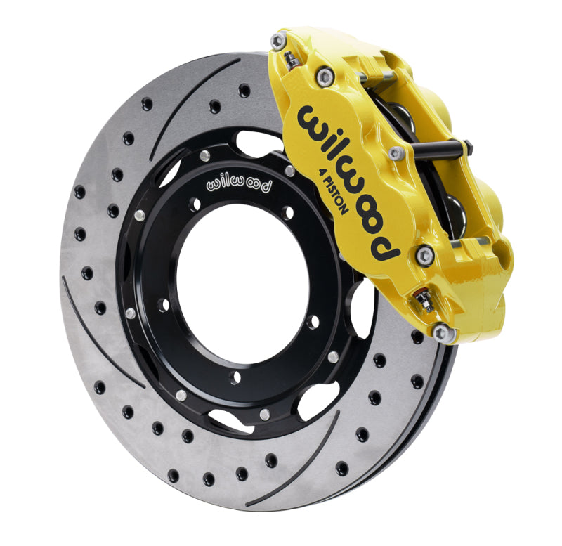 Wilwood 69-74 Porsche 911 Front Superlite Brake Kit 3in MT Drilled & Slotted Face - Yellow - My Store