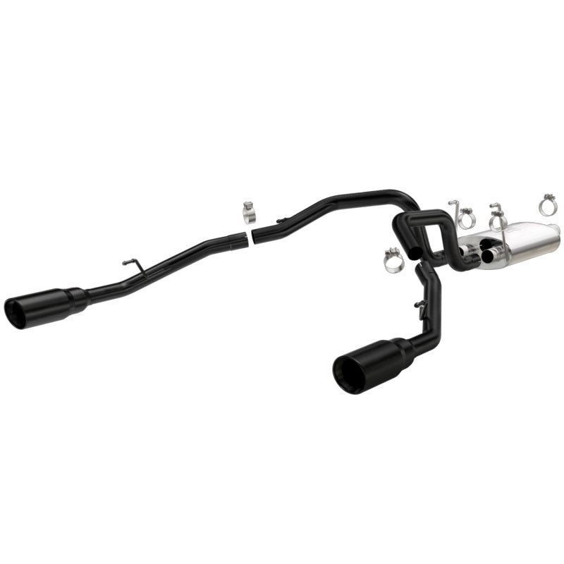 Magnaflow 09-15 Dodge Ram 1500 V8 Dual Spilt Rear Exit Black Stainless C/B Perf Exhaust - Mammoth Racing -