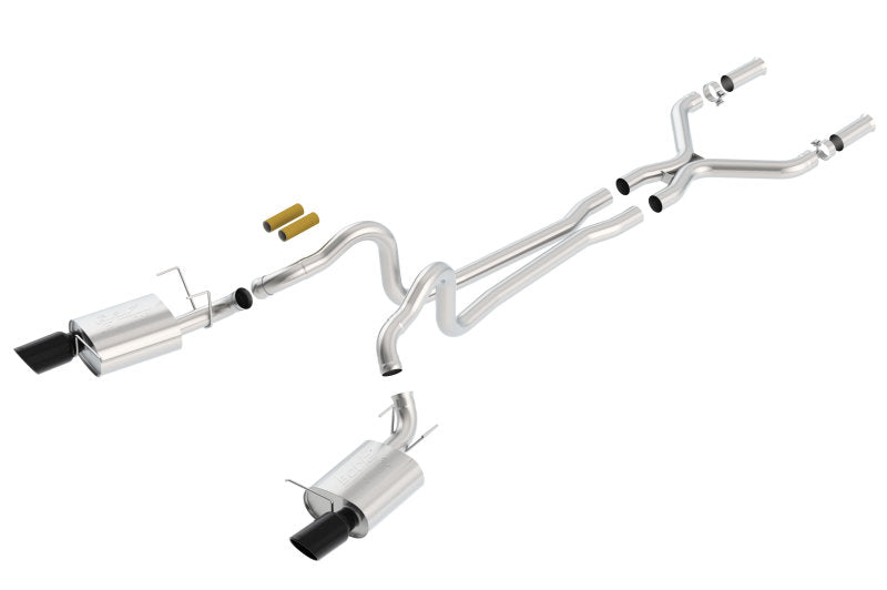 Borla 2011-2012 Mustang GT 5.0L Black Chrome 4.5in Rd Tip ATAK Catback Exhaust - My Store