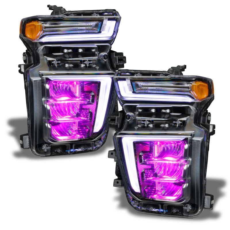Oracle 20-21 Chevy Silverado HD 2500/3500 RGB Headlight Demon Eye Kit - ColorSHIFT w/o Controller - Mammoth Racing -
