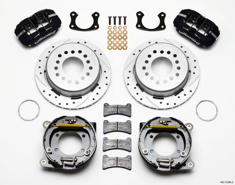 Wilwood Dynapro Low-Profile 11.00in P-Brake Kit Drill Zinc New Big Ford 2.50in Offset - Mammoth Racing -