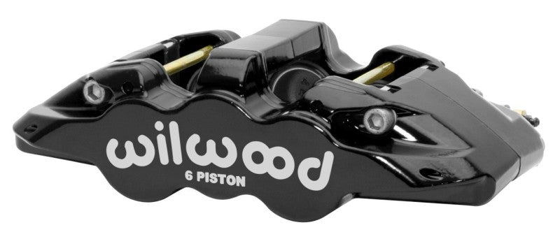 Wilwood Caliper - Aero-DS Forged Six-Piston Caliper Black 6.52in Piston 1.25in Rotor - Black - Mammoth Racing -