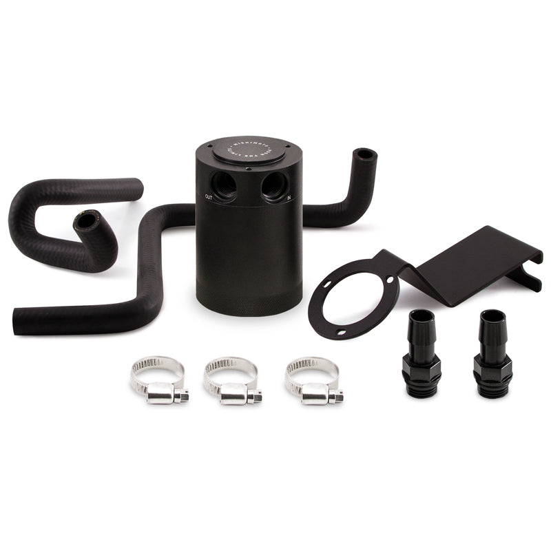 Mishimoto 2013+ Subaru BRZ / 2017+ Toyota 86 / 13-16 Scion FR-S Baffled Oil Catch Can Kit - Black - Mammoth Racing -